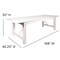 Flash Furniture 9'x40" White Table/2 Bench Set XA-FARM-6-WH-GG - alternate 6